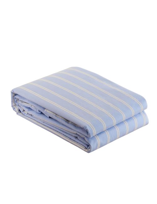 Striped Organic Cotton-Percale Queen Duvet Cover