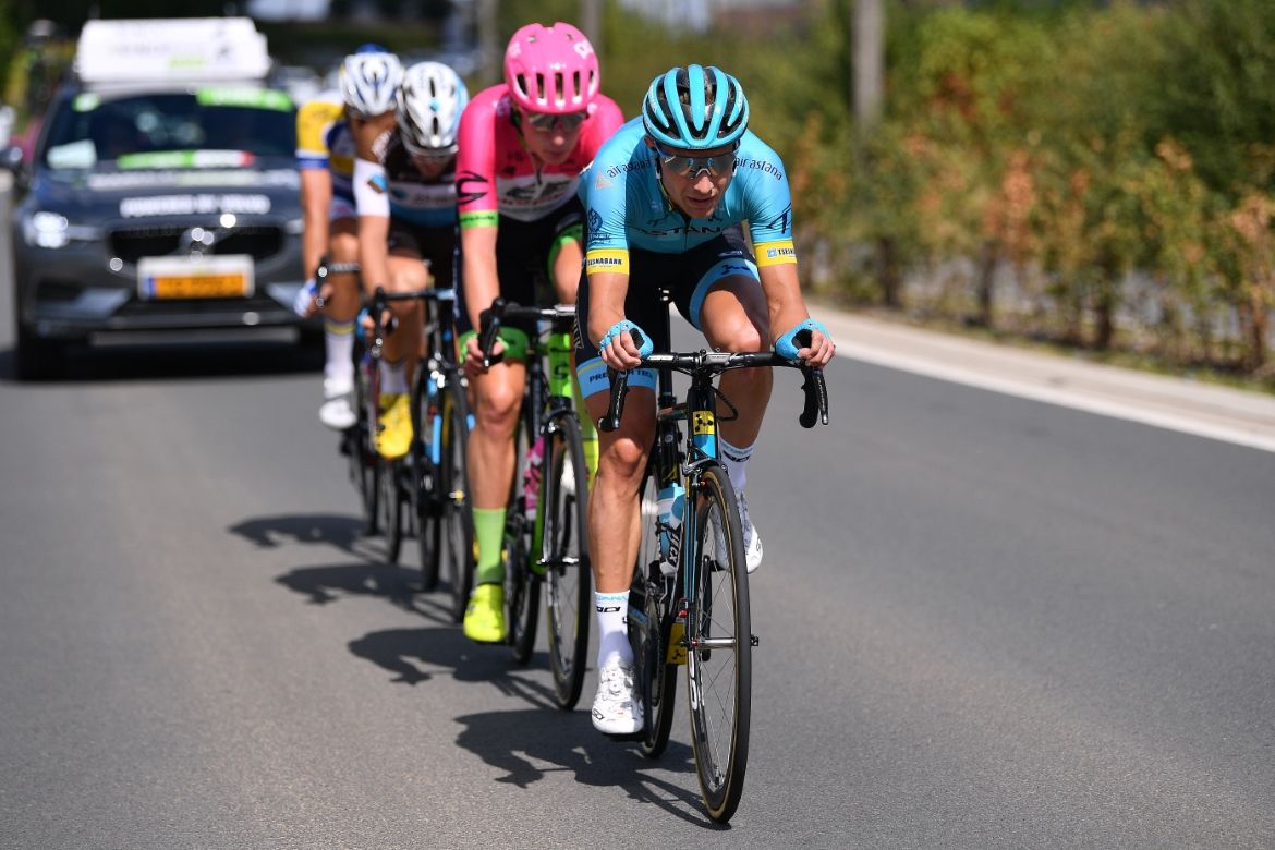 Magnus Cort Nielsen (Astana) leads the breakaway