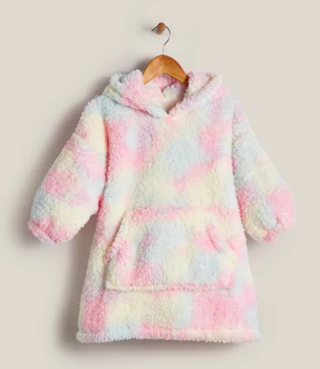 Kids Teddy Rainbow Oversized Blanket Hoodie