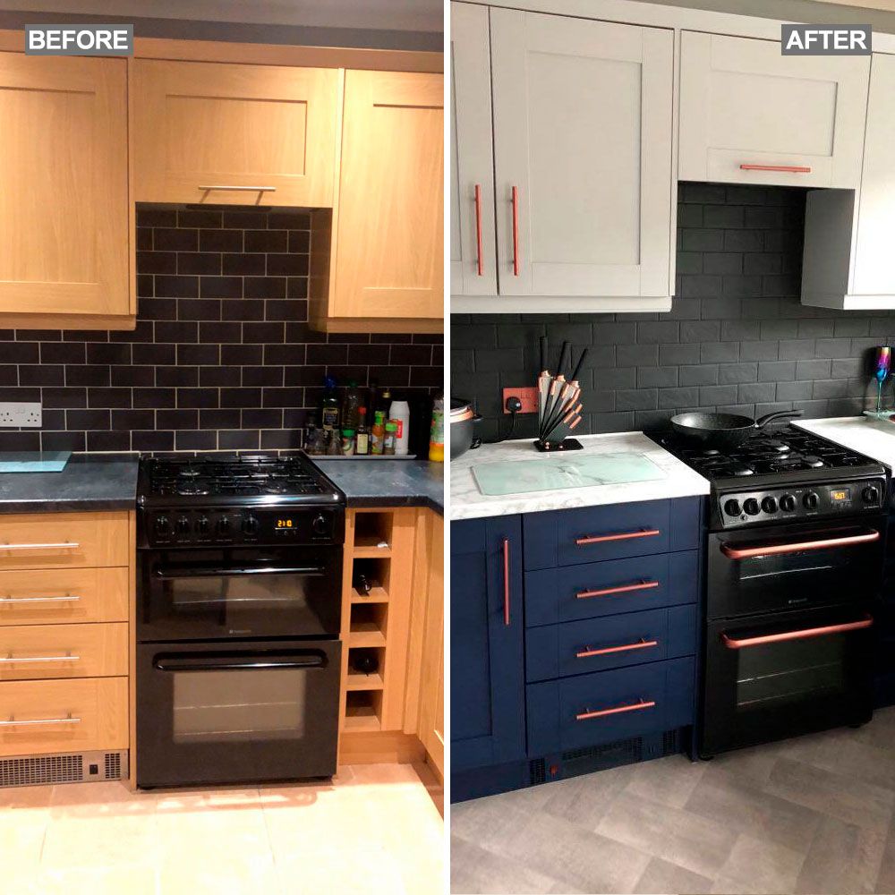 Get a new-look kitchen for just £400 like this savvy homeowner