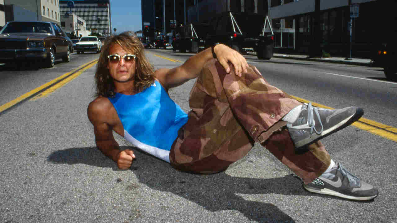 David Lee Roth posing for a photograph in the mid-80s