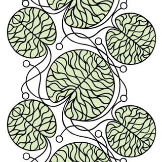 marimekko bottna fabric in green and white