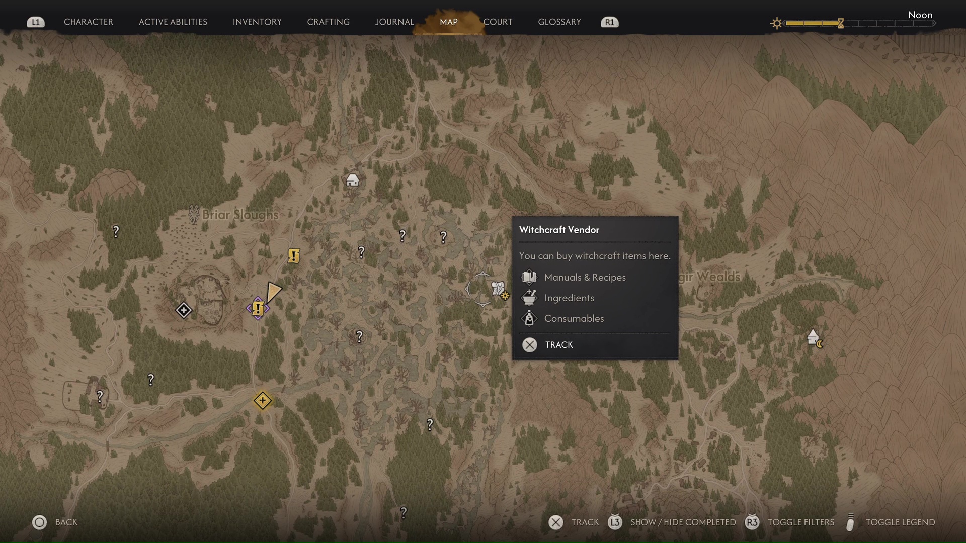 Vendors sells manuals used to unlock new perks in The Blood of Dawnwalker