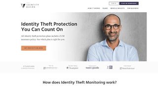 Identity Guard website screenshot