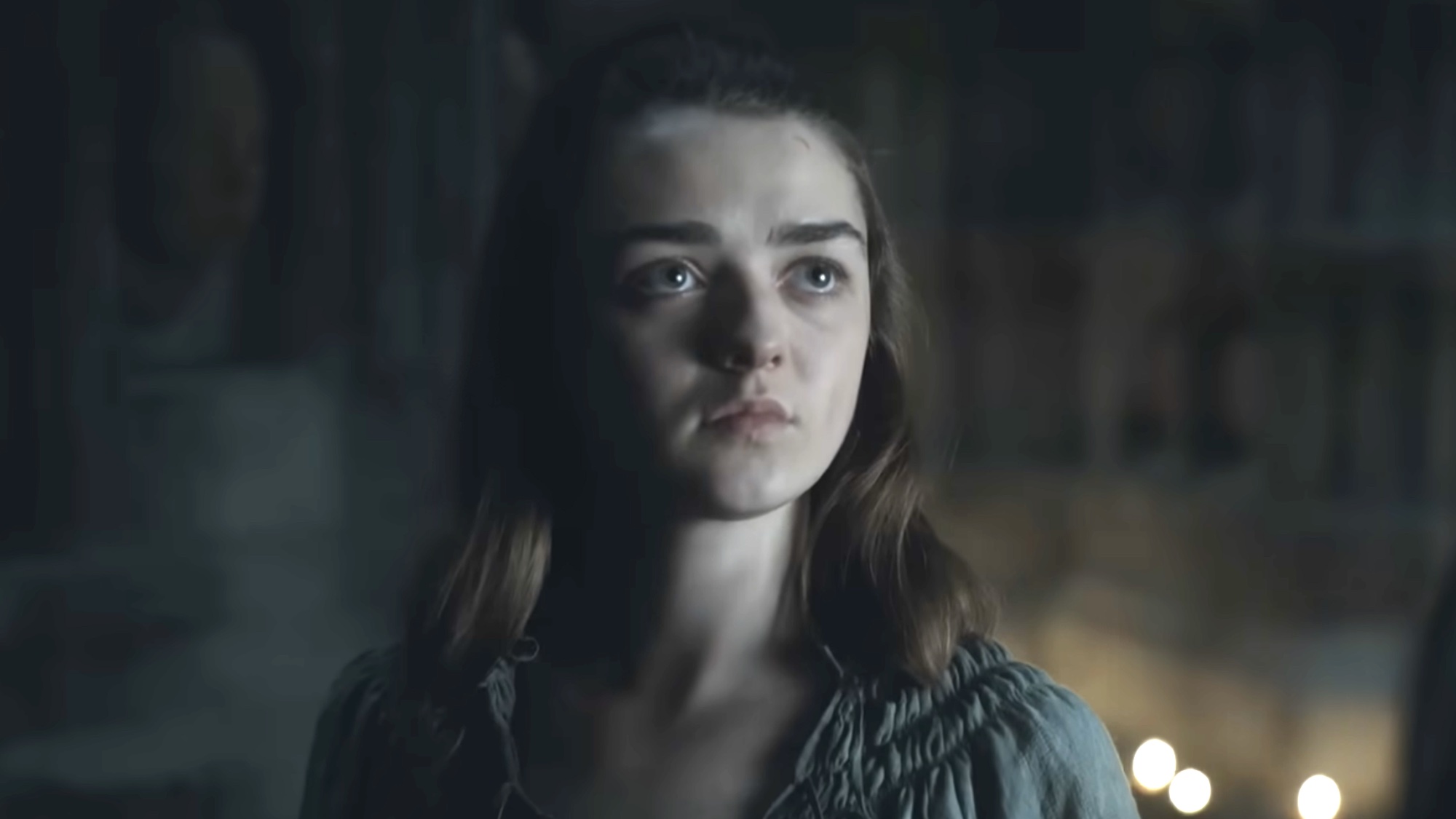 Arya confronting Jaqen in GOT