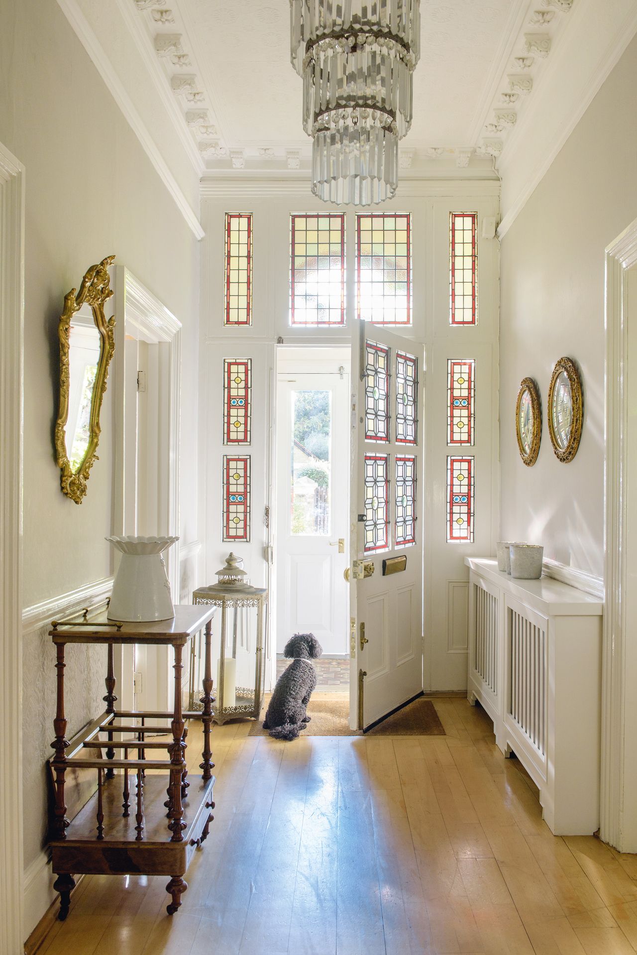 Feng Shui for your home: stain glass hallway windows in a south London Victorian house