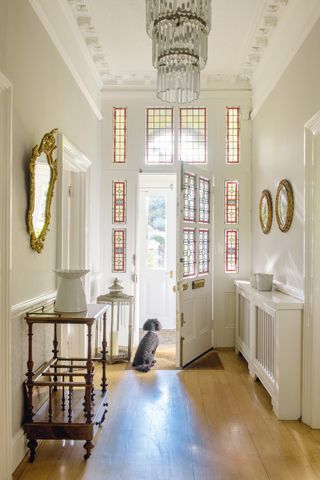 stain glass hallway windows in a south London Victorian house