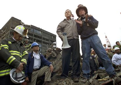 George Bush at Ground Zero