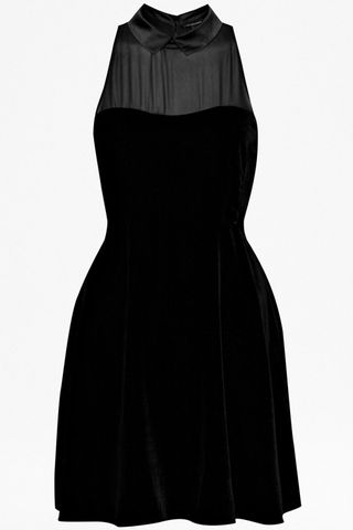 French Connection Velvet Collared Dress, £120