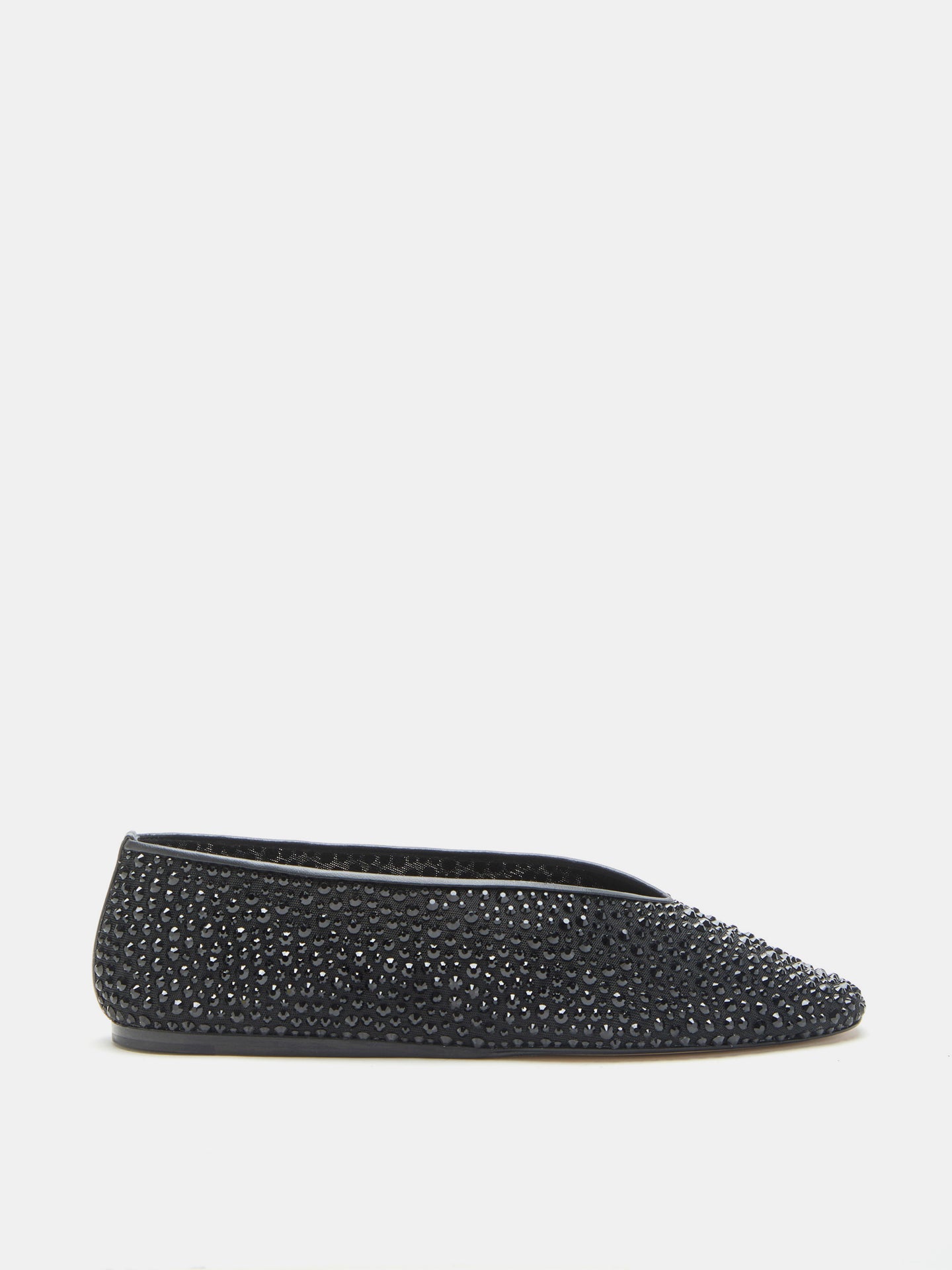 Luna Slipper / Black Mesh Crystal