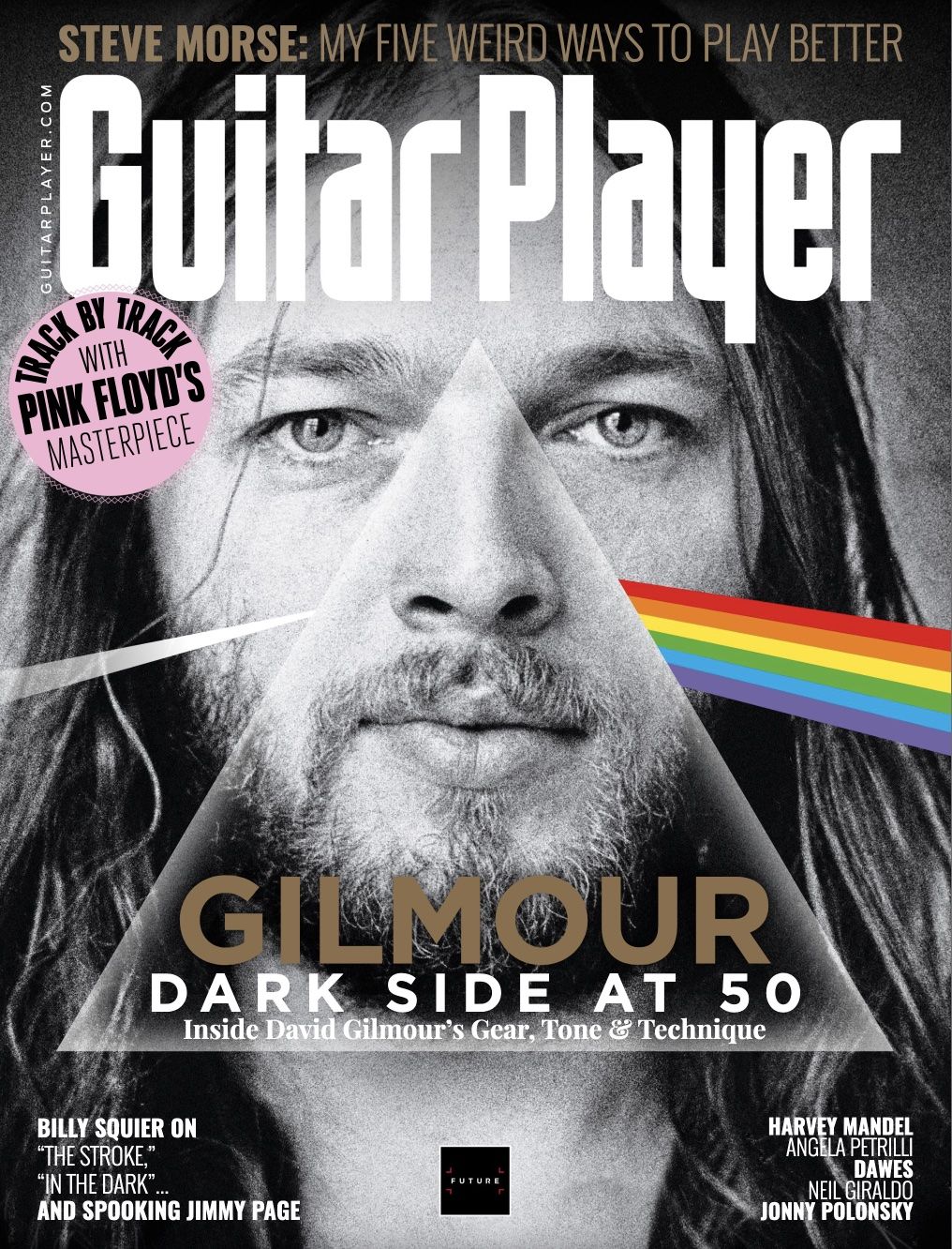 David Gilmour adorns the cover of Guitar Player&#039;s July 2023 issue