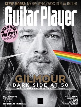 David Gilmour adorns the cover of Guitar Player's July 2023 issue