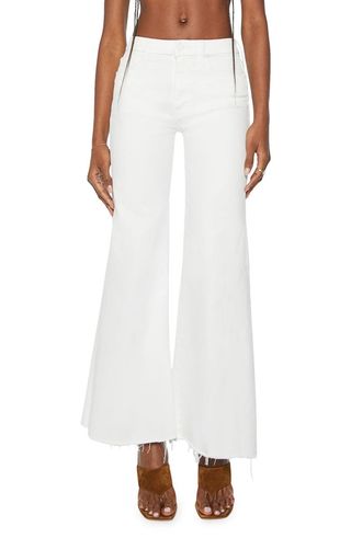 Roller Frayed Hem Wide Leg Jeans