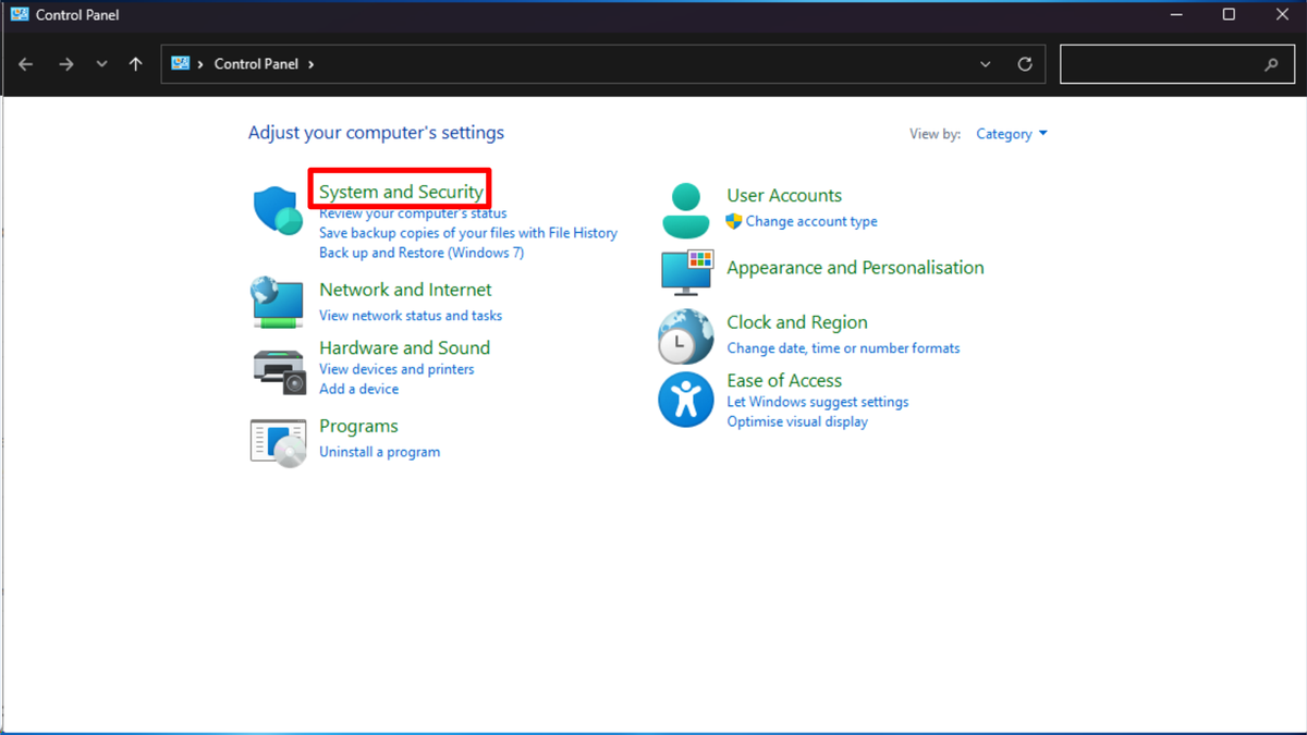 Windows 11 settings