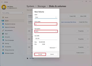 Windows 11 new partition settings