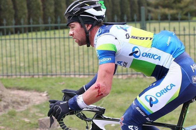 Michael Matthews back in action after crashing