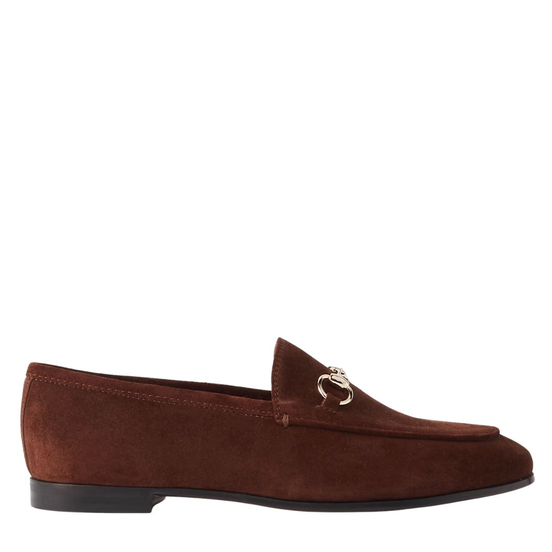 Gucci Jordaan horsebit-detailed suede loafers