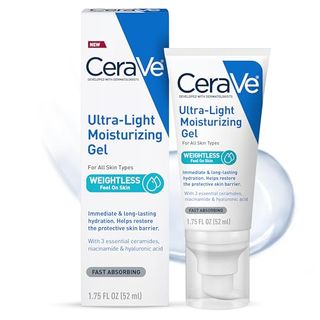 Cerave Gel Hidratante Ultraleve | Gel hidratante facial hidratante com ceramidas, niacinamida, ácido hialurônico | Sem fragrância | Sem óleo | Hidratante Matificante Leve | 1,75 fl onças