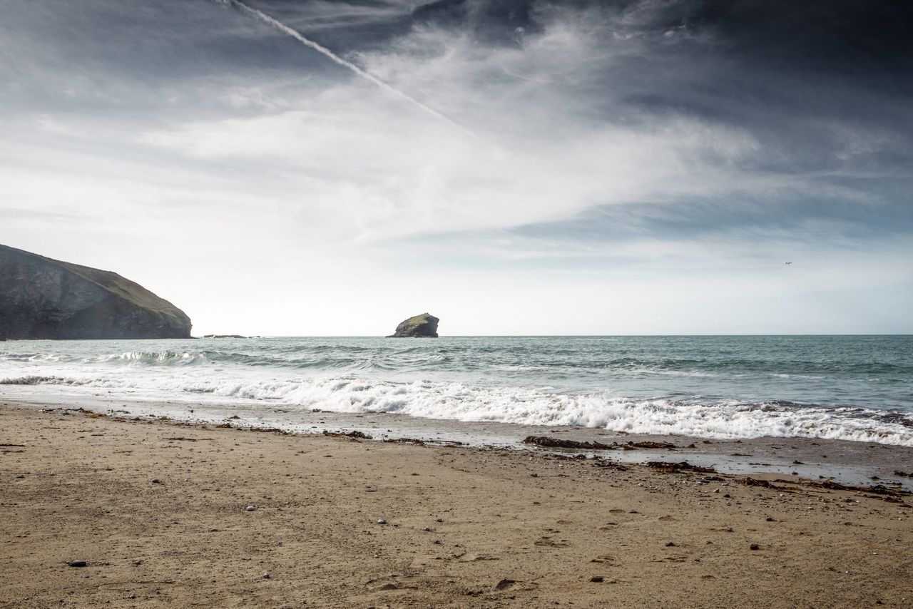 &quot;Even in Atlantic-facing north Cornwall, not every day blows you away.&quot; The blustery beach at Portreath, Cornwall.