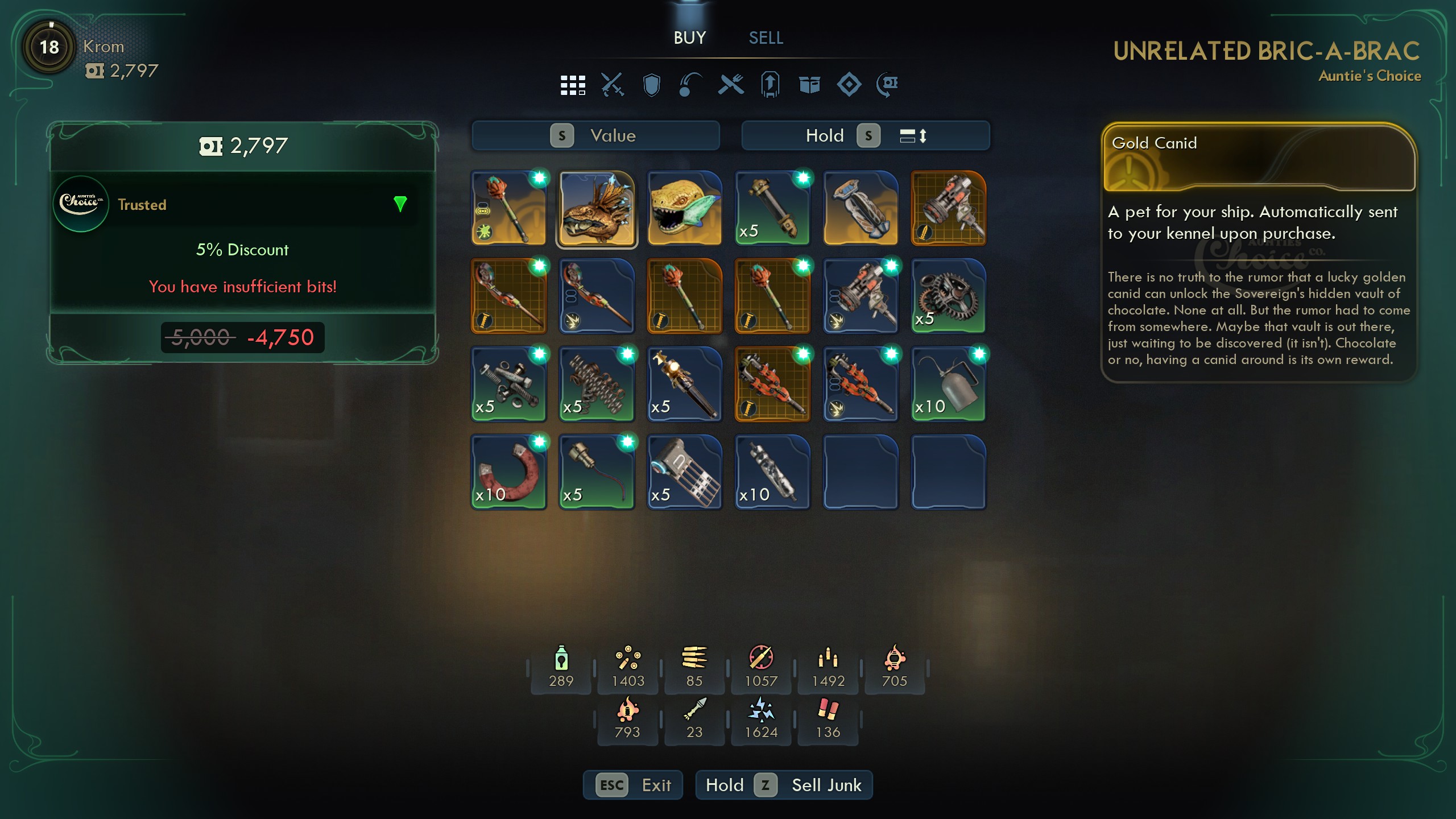 Outer Worlds 2 pet locations - Gold Canid