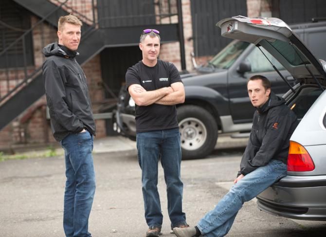 Bissell Developments management staff of Axel Merckx, Glen Mitchell, and Omer Kem.