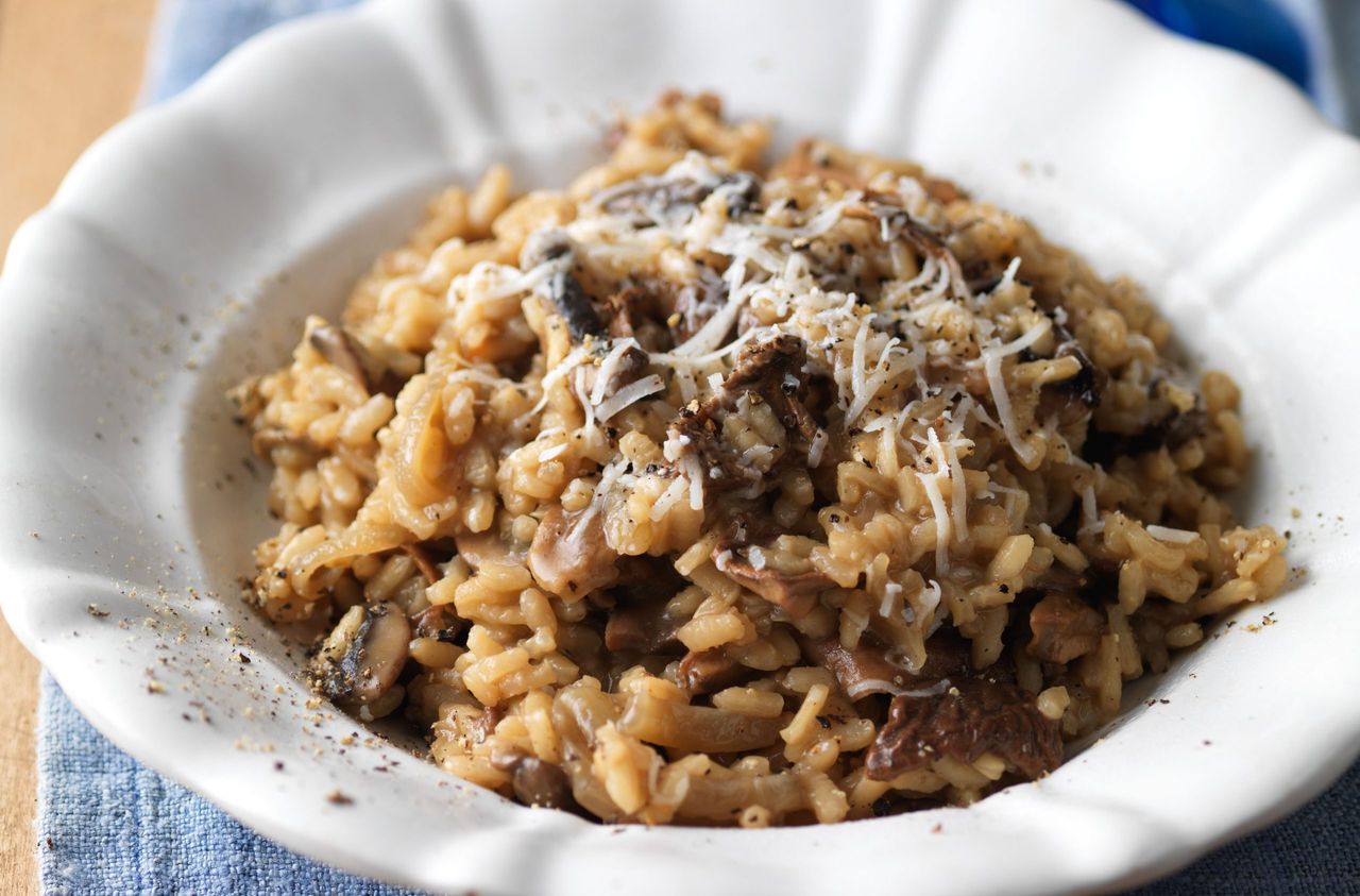 Easy mushroom risotto