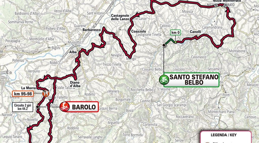 Map of the 2020 Gran Piemonte