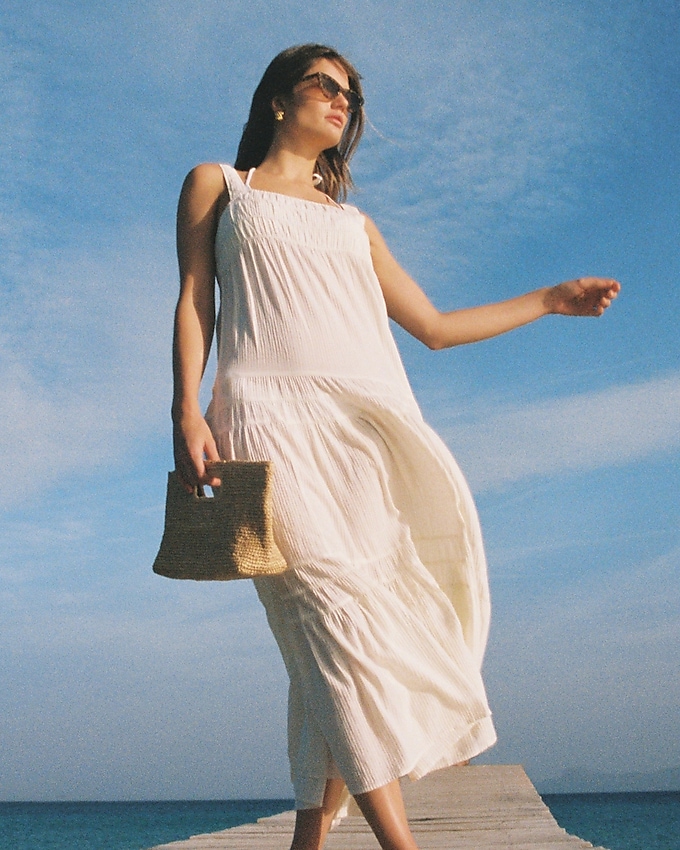 Airy Gauze Tiered Maxi Dress