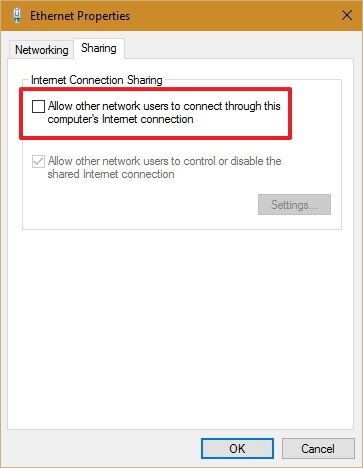 Internet connection shared