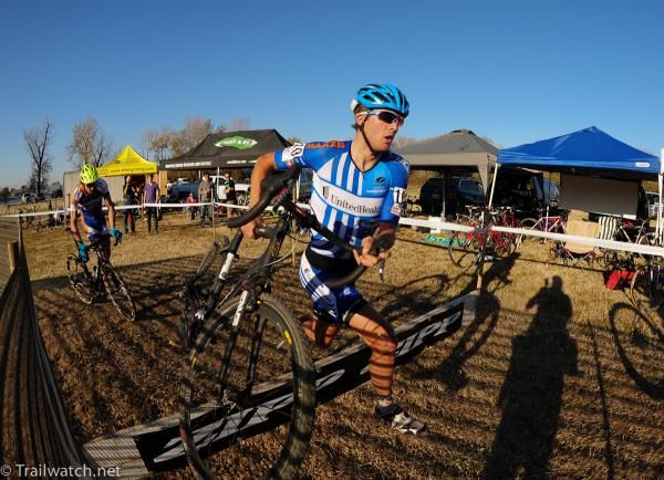 Danny Summerhill (UnitedHealthcare) running the barriers in 4th place