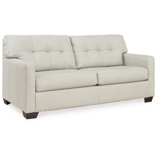 white leather sofa