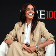 Meghan, Duchess of Sussex, speaks onstage during the 2025 TIME100 Summit at Jazz at Lincoln Center on April 23, 2025 in New York City