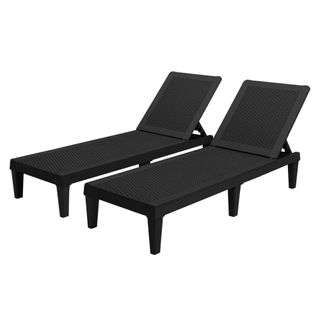 black patio chairs on a white bacgrkound