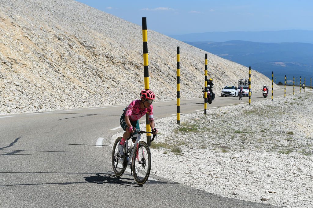 MONT VENTOUX FRANCE JUNE 14 Johan Esteban Chaves Rubio of Colombia and Team EF Education Easypost attacks during the 4th Mont Ventoux Denivele Challenge 2022 a 153km one day race from VaisonlaRomaine to Mont Ventoux 1893m MVDC on June 14 2022 in Mont Ventoux France Photo by Dario BelingheriGetty Images