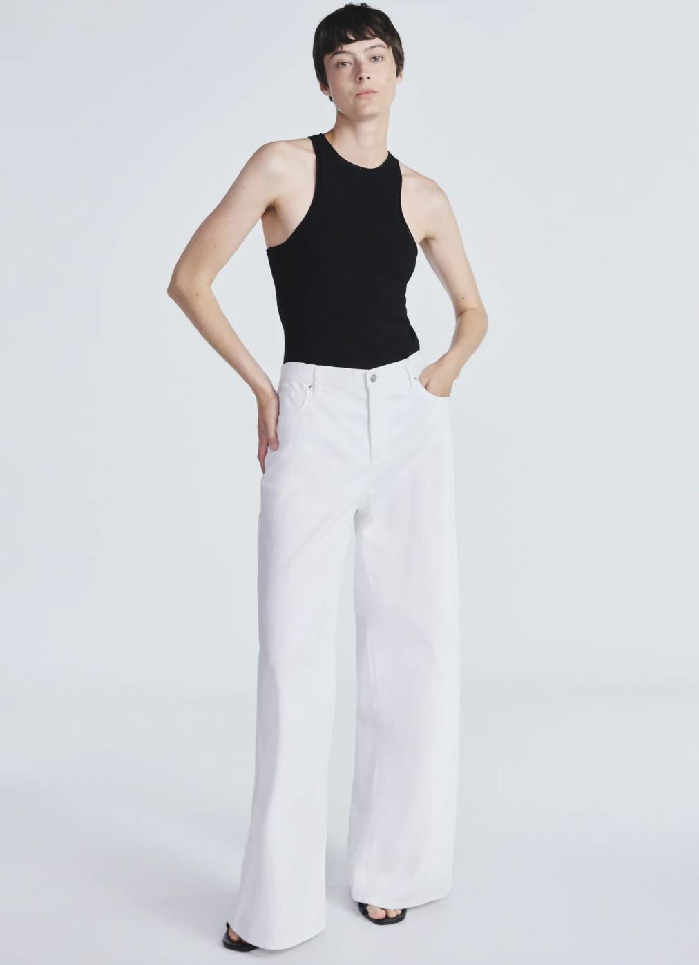 Scoop, Scoop Women's and Women’s Plus High Rise Baggy Wide Leg Jeans, Sizes 0-28w, Short & Long Lengths Available