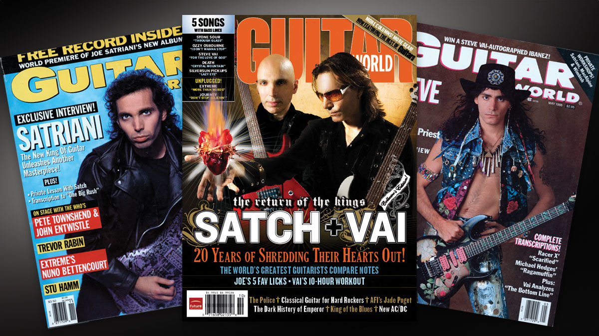 “People started saying I looked like Voldemort!” Joe Satriani and Steve Vai look back at their classic Guitar World covers – and the star guitars they loved and lost