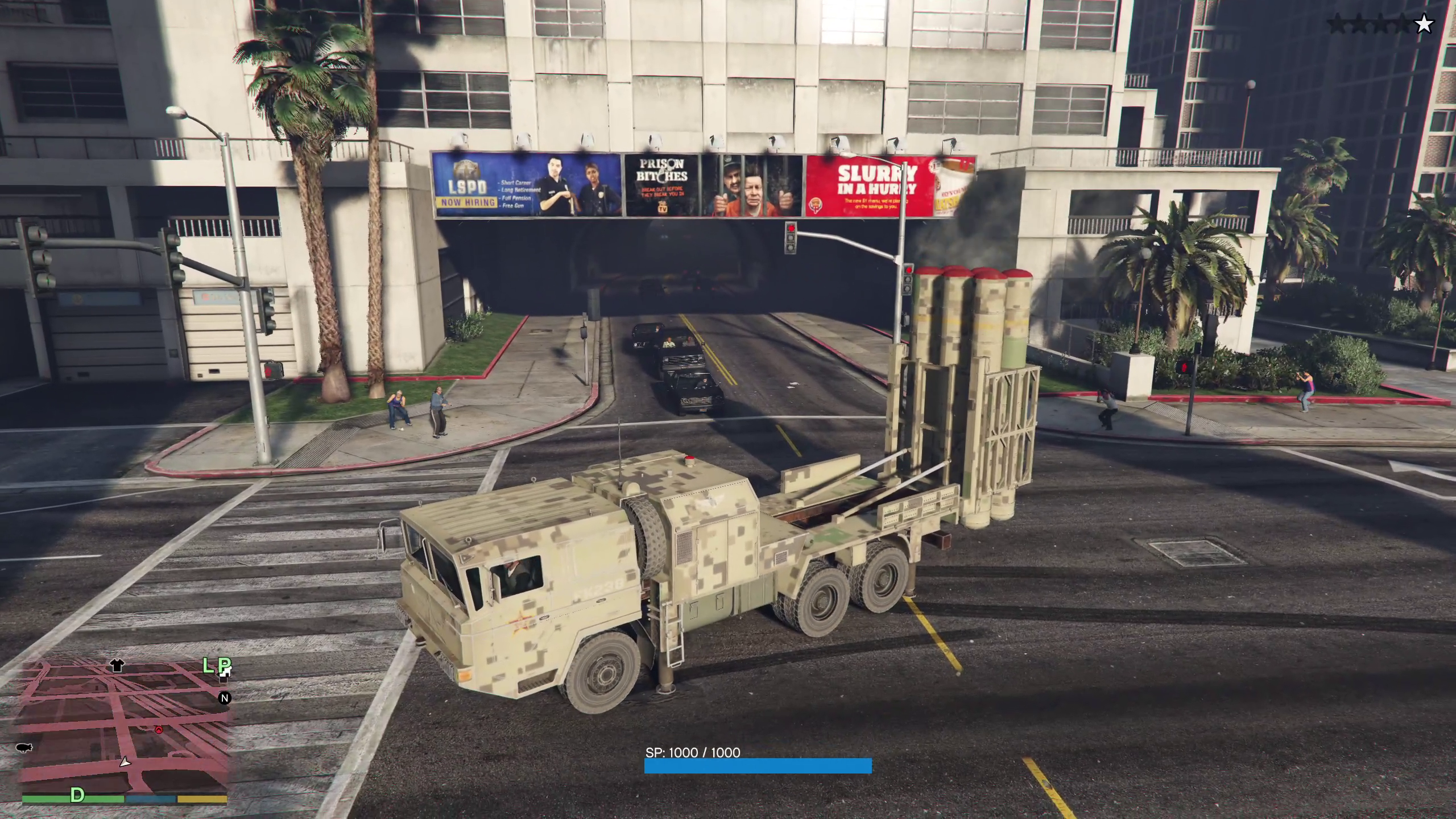 SAM truck in Los Santos.