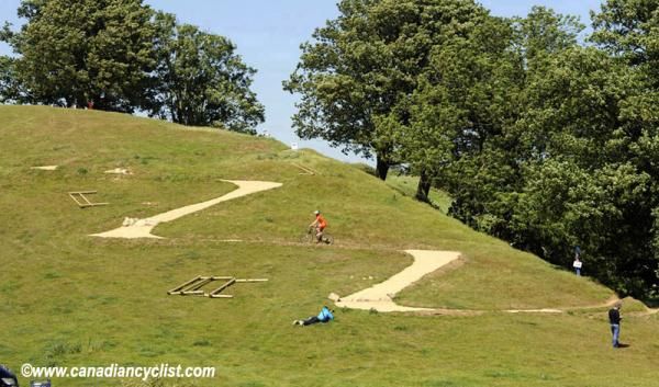 The final climb before dropping into the finish.