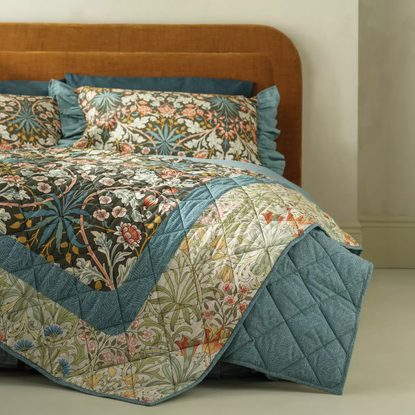 Habitat x Morris & Co. Hyacinth Quilted Bedspread - 220x200cm