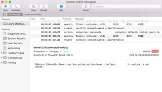 Detailed Fault info in Console on the Mac