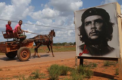 A poster of Che Guevara in Cuba