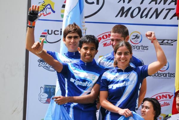 Argentina finished second in the team relay