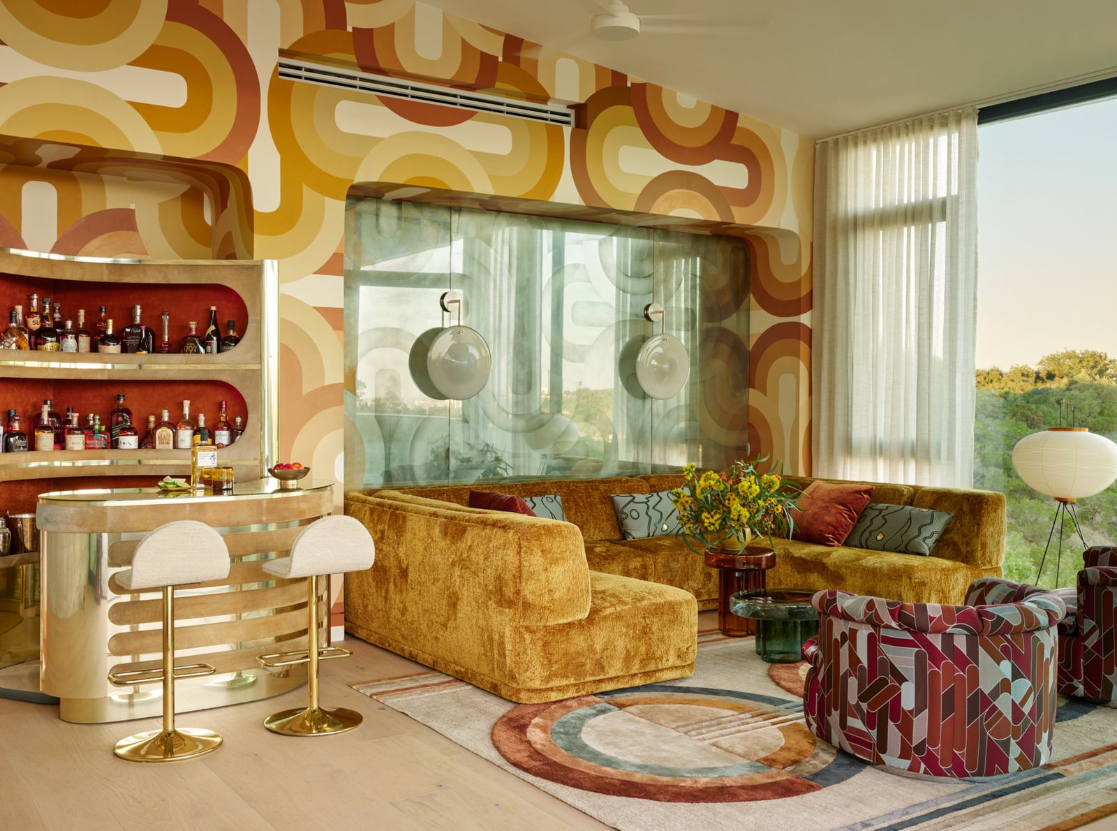 70s style living room