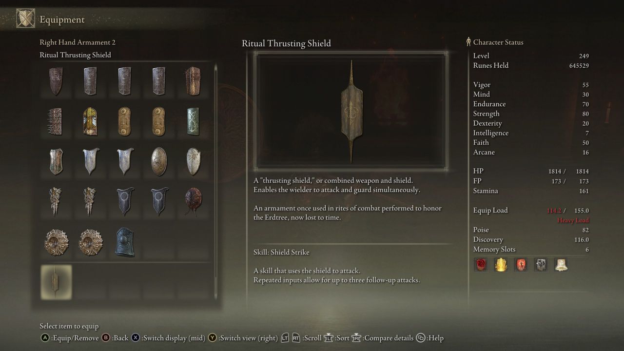 Elden Ring Tarnished Edition - Ritual Thrusting Shield