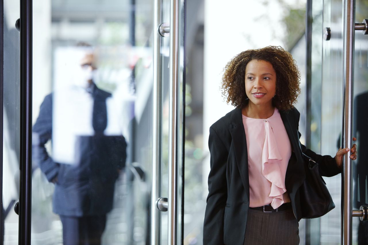 Businesswoman on the move