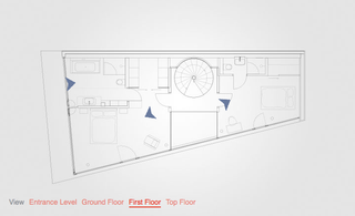 An interactive floor plan showing the first floor of a residential home