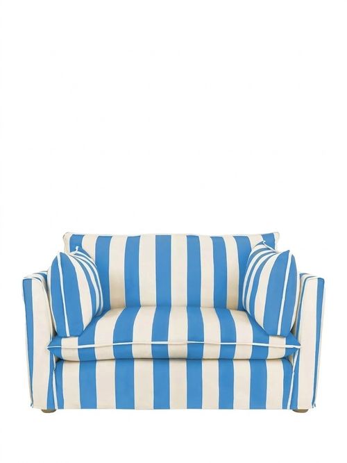 Cocobella Cornish Blue Stripe Loveseat