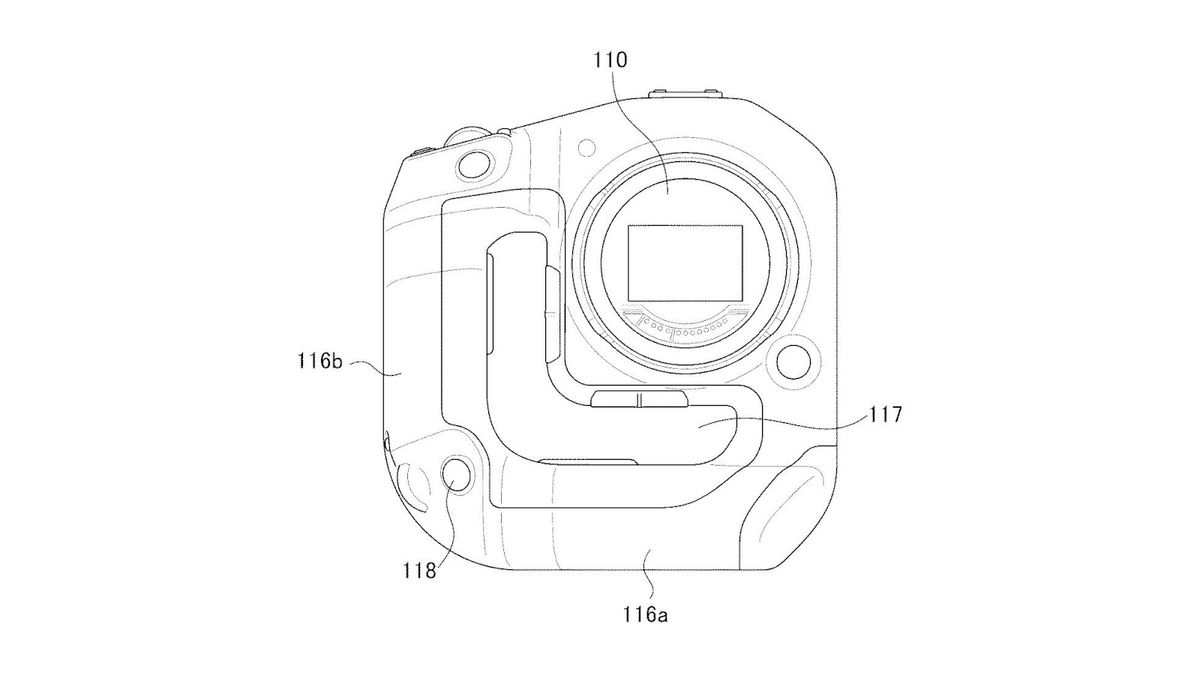 Canon one-handed grip patent