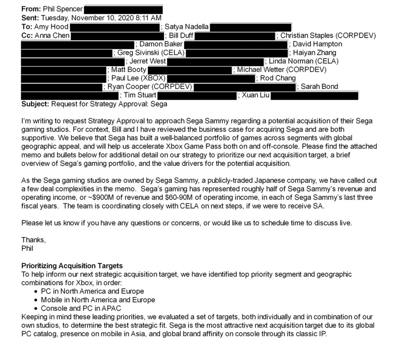Microsoft Acquisition Plans