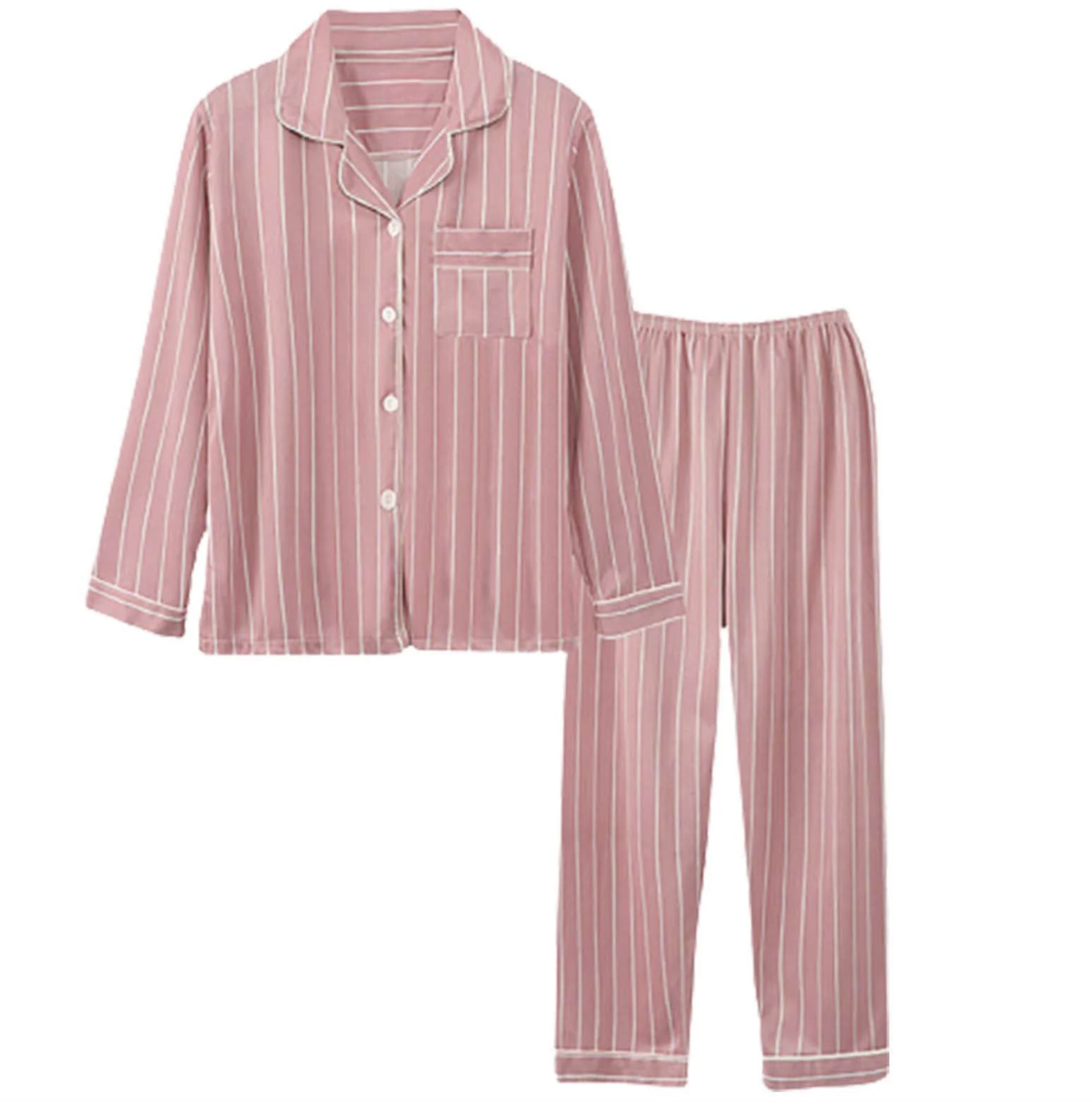 Yoodem, Yoodem Pajamas for Women Set Pajamas Women Autumn and Winter Long Sleeve Lapel Vest Suit Trousers Plus Size Home Service Fall Pajamas for Women Ladies Pajamas Sets Wine M